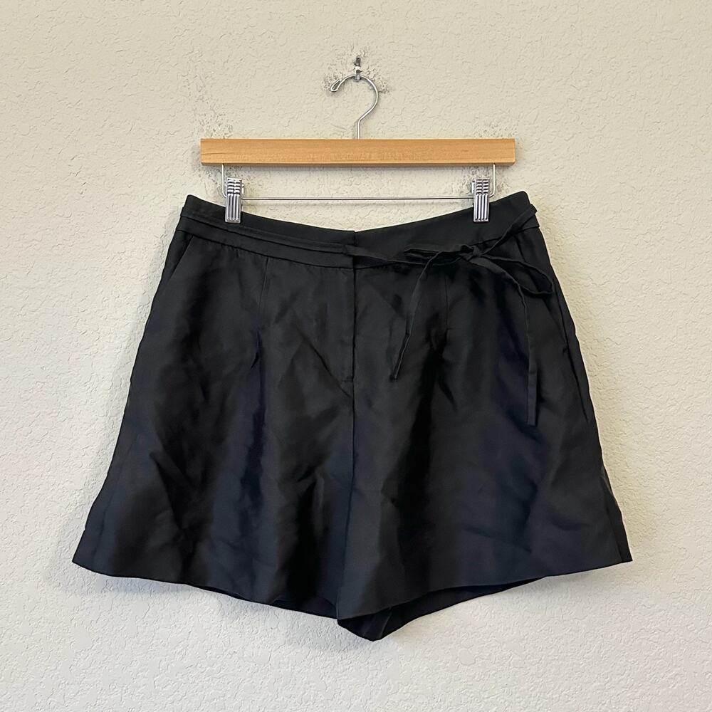 GREY JASON WU Paperbag Shorts Black Silk Wool HR Relaxed Preppy NWT
